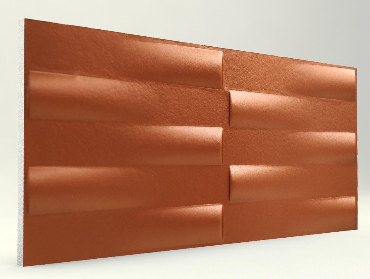 3d Xps Strafor Duvar Panelleri Koyu Bakır