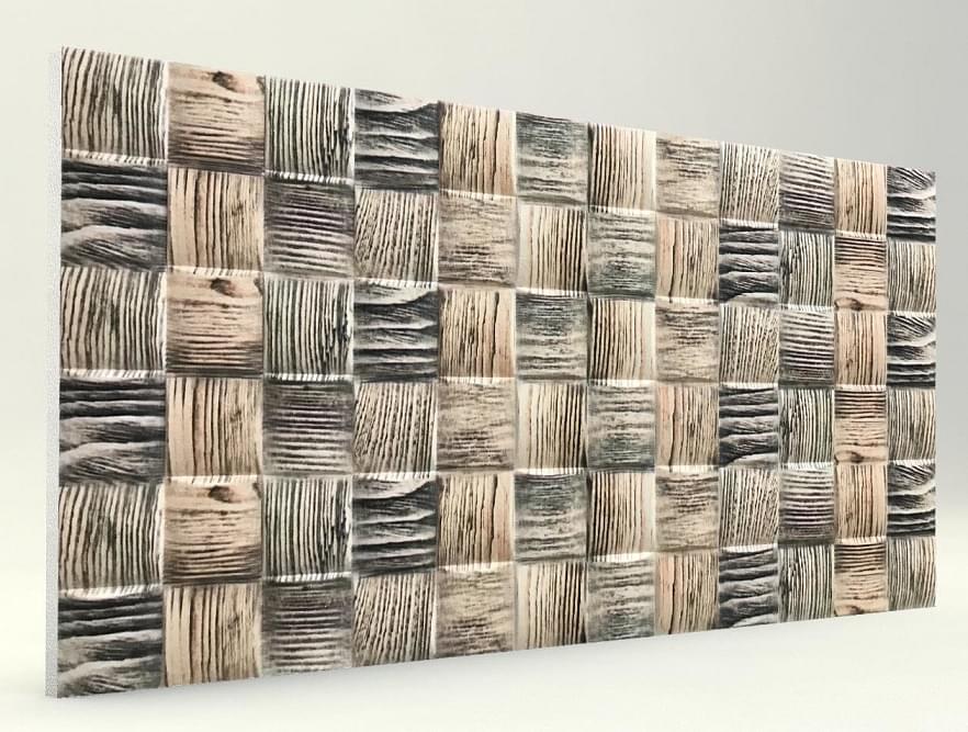 Ahşap Desenli Strafor Duvar Paneli Hasır Abonoz Modeli