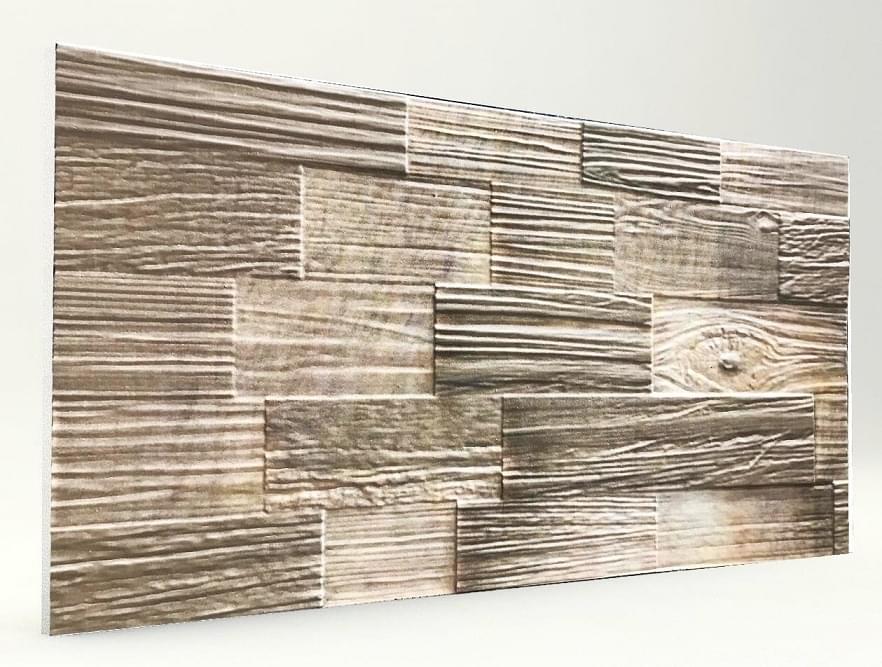 Ahşap Desenli Strafor Duvar Paneli Kütük Açık Meşe Modeli