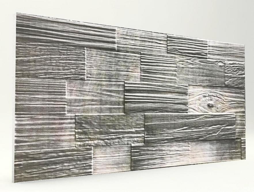 Ahşap Desenli Strafor Duvar Paneli Kütük Füme Modeli