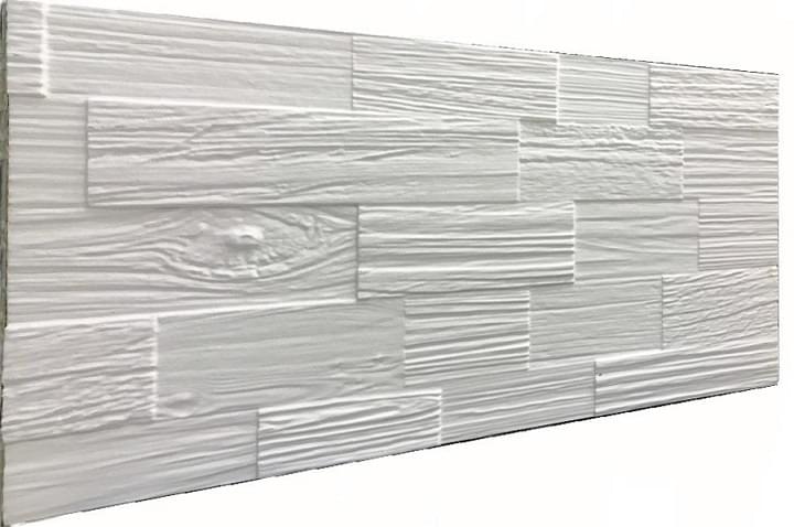 Ahşap Desenli Strafor Duvar Paneli Kütük White Modeli