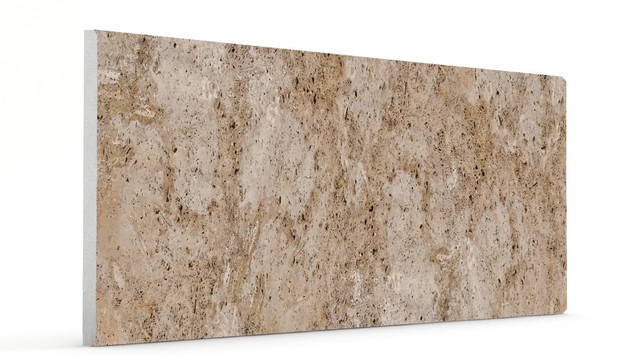 Düz Mermer Desenli Strafor Duvar Panelleri Kahve Modeli