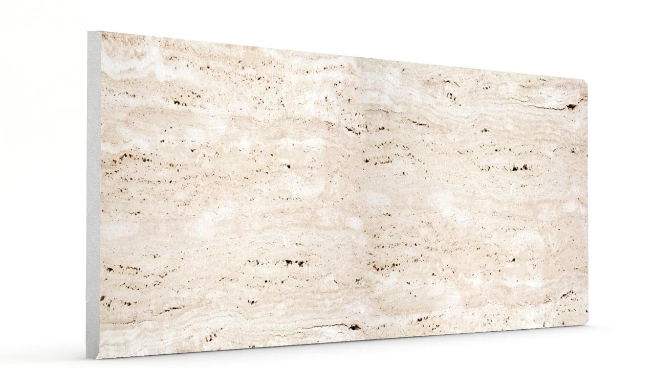 Düz Mermer Desenli Strafor Duvar Panelleri Kirli Beyaz Modeli