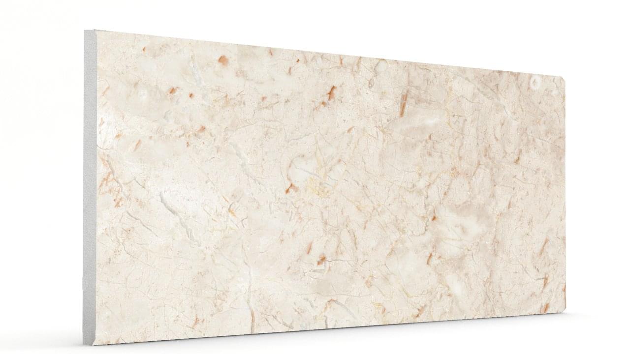 Düz Mermer Desenli Strafor Duvar Panelleri Krem Modeli