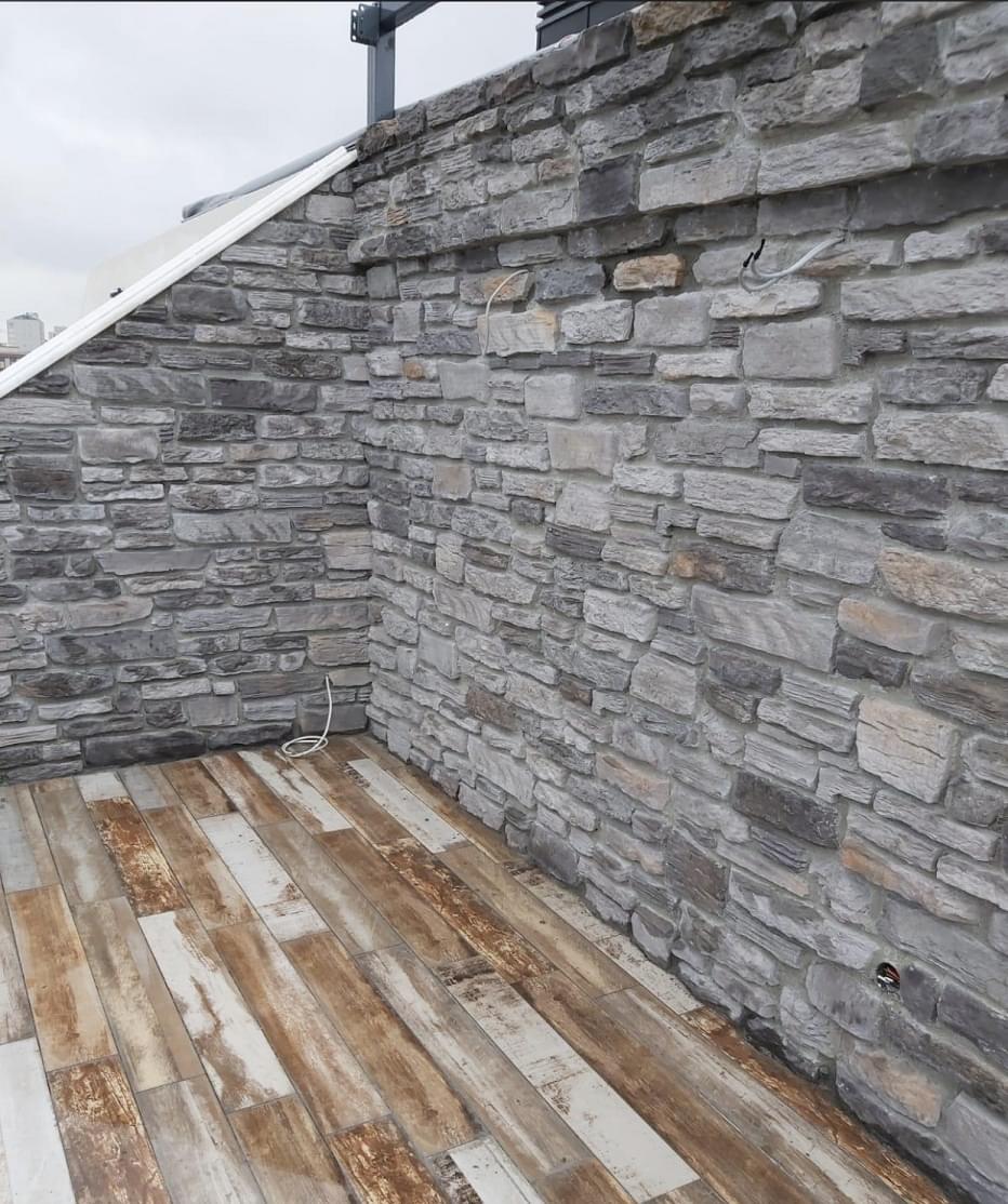 La Rinconada Kültür Taşı Ceniza Balkon Duvarı Kültür Taş Kaplama Uygulamaları