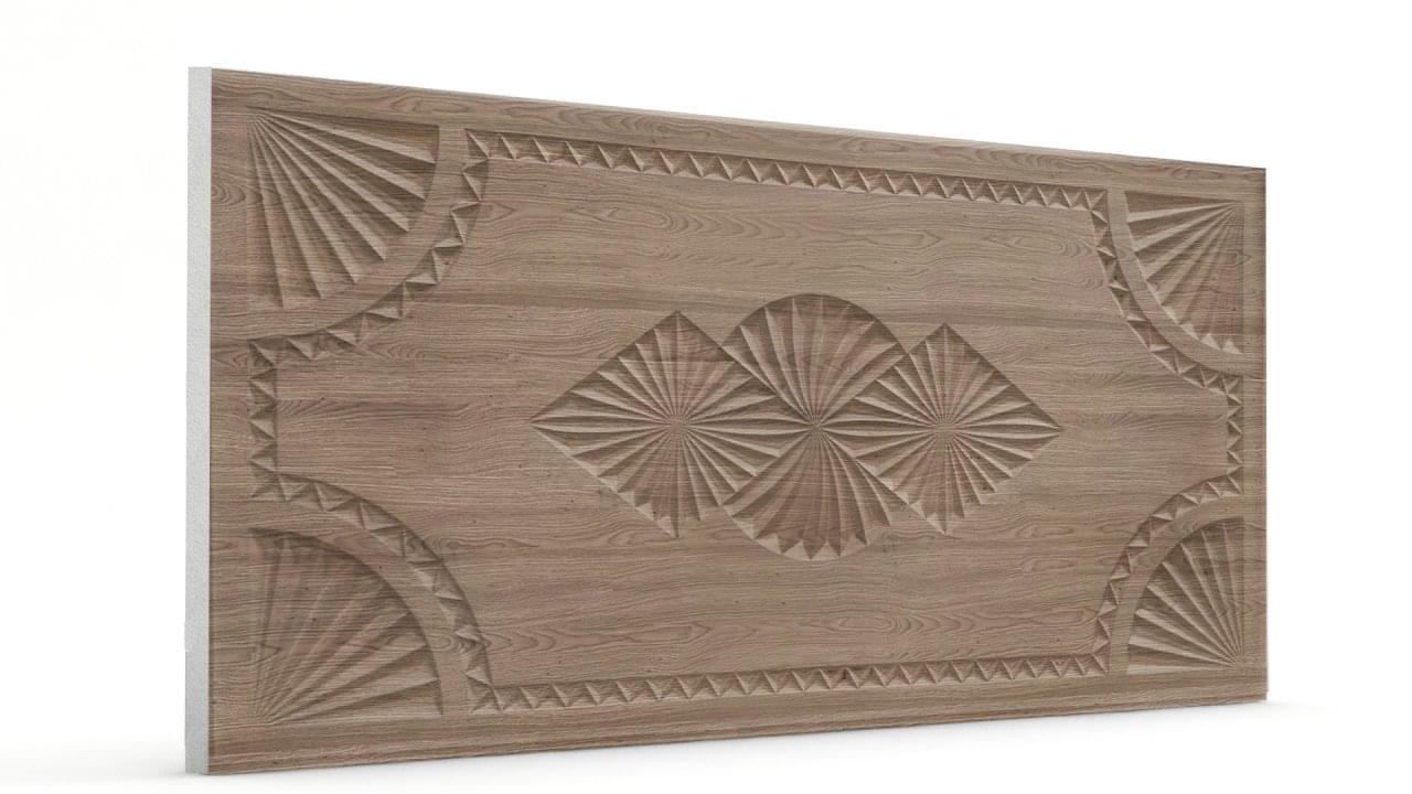 Osmanlı Dolunay Oymalı Strafor Duvar Paneli Sütlü Kahve Modeli