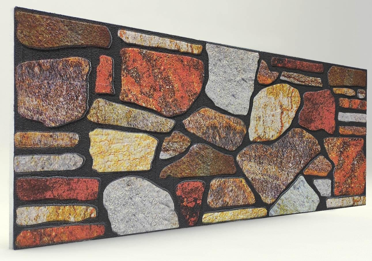 Volkanik 120'lik Kayrak Taş Desenli Strafor Duvar Paneli