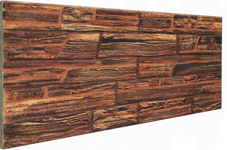 Ahşap Kırma Taş Desenli Strafor Duvar Paneli