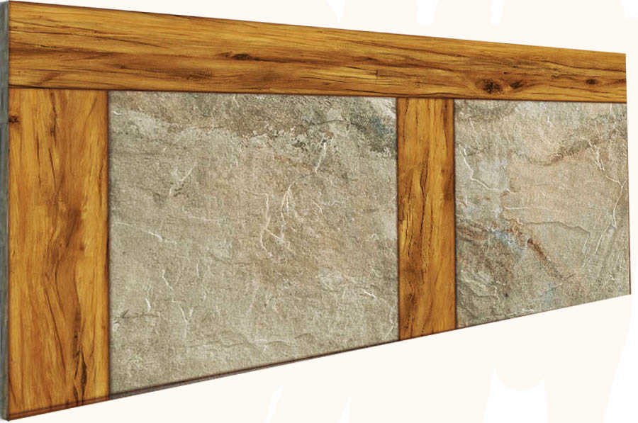 Meşe Traverten Desenli Strafor Duvar Paneli