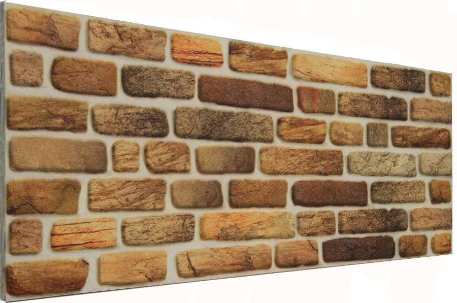 Yaldız 120'lik Tuğla Desenli Strafor Duvar Paneli